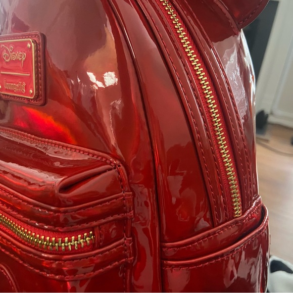 Loungefly Disney Red Oil Slick backpack. NWT attached - Picture 7 of 8